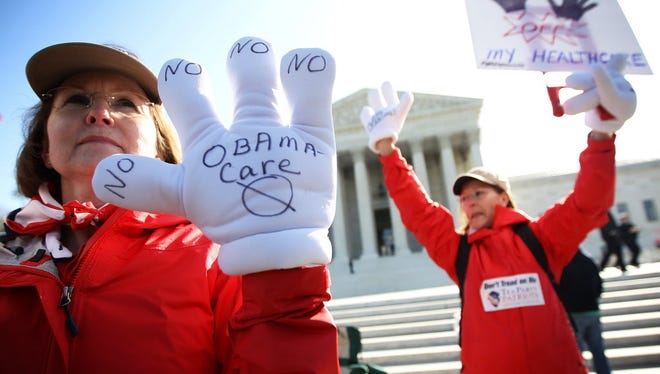 Protesting the Affordable Care Act in front of the Supreme Court in 2012. The health law is returning to the high court.
