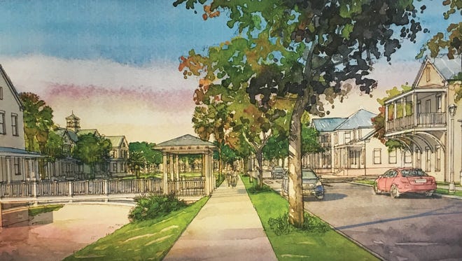 This drawing shows the proposed Pineland Prairie development.
