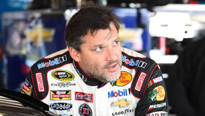 FILE -- NASCAR Sprint Cup Series driver Tony Stewart (14) during practice for the MYAFIBSTORY.COM 400 at Chicagoland Speedway, Sept. 13, 2014.