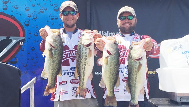 Joseph Marty (left) and Kyle Alford of Mississippi State University qualified for the FLW College Fishing National Championship bass tournament.
