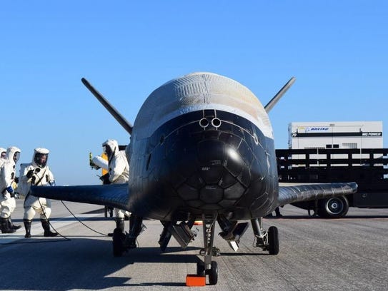 An unmanned Air Force X-37B space plane on Sunday morning