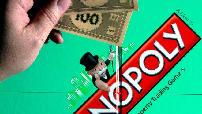 File photo of a Monopoly game board.