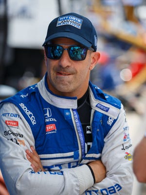 IndyCar Series driver Tony Kanaan during Carb Day for the 101st Running of the Indianapolis 500 at Indianapolis Motor Speedway.