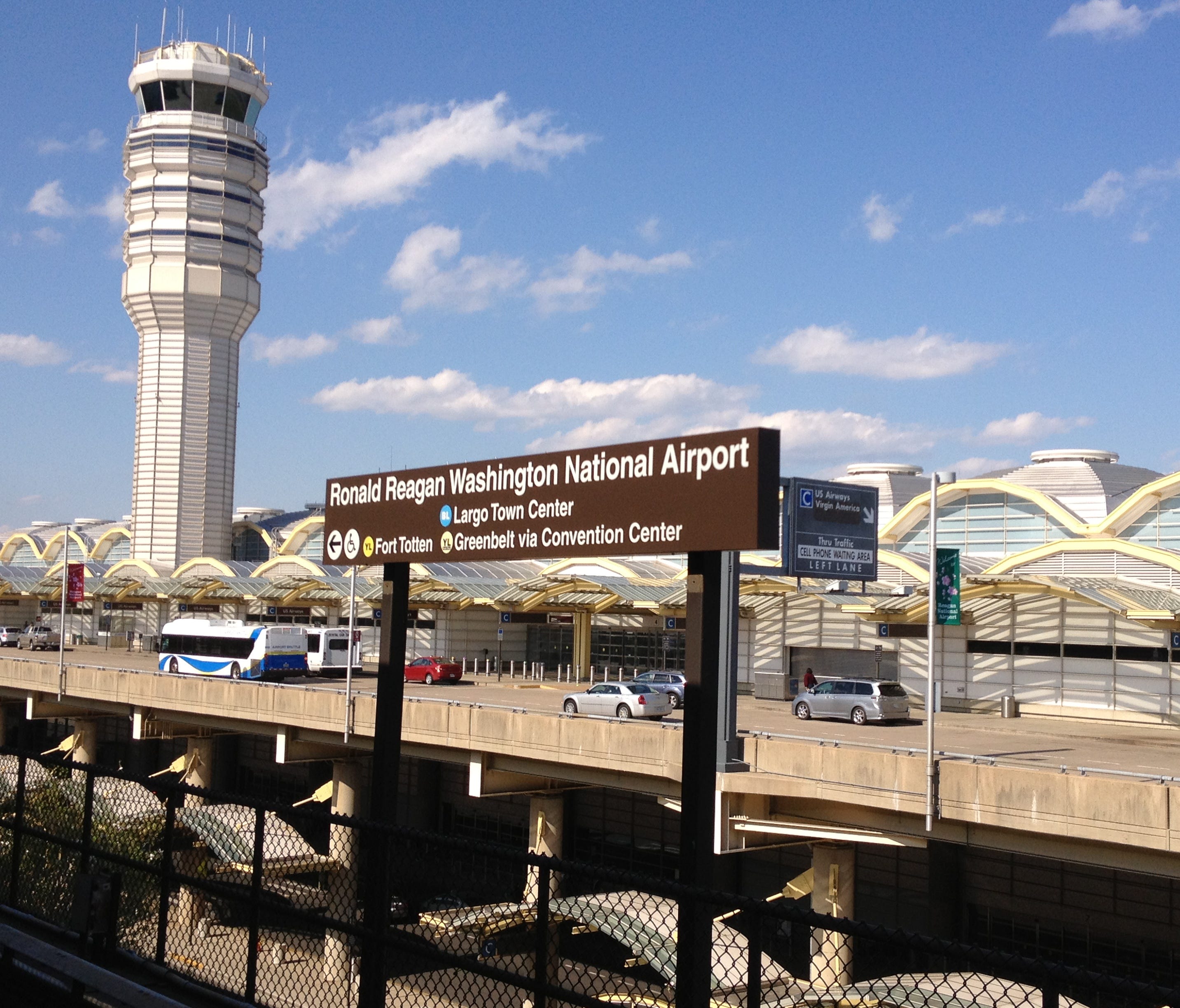 The control tower as seen from the 