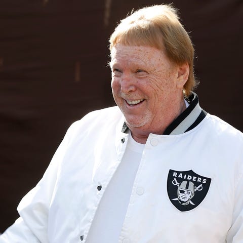 Oakland Raiders owner Mark Davis smiles before an 