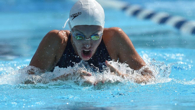 Marco Island Academy swimmer Lisa Cottage-Ramnick competes in last year's state meet.