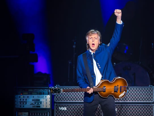 Sir Paul McCartney performs at Wells Fargo Arena Monday,