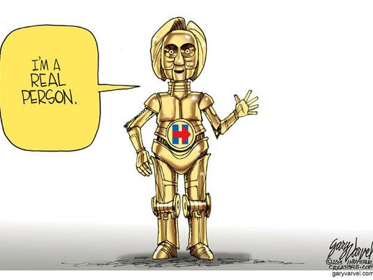 Cartoonist Gary Varvel: Hillary Clinton says she's a real person