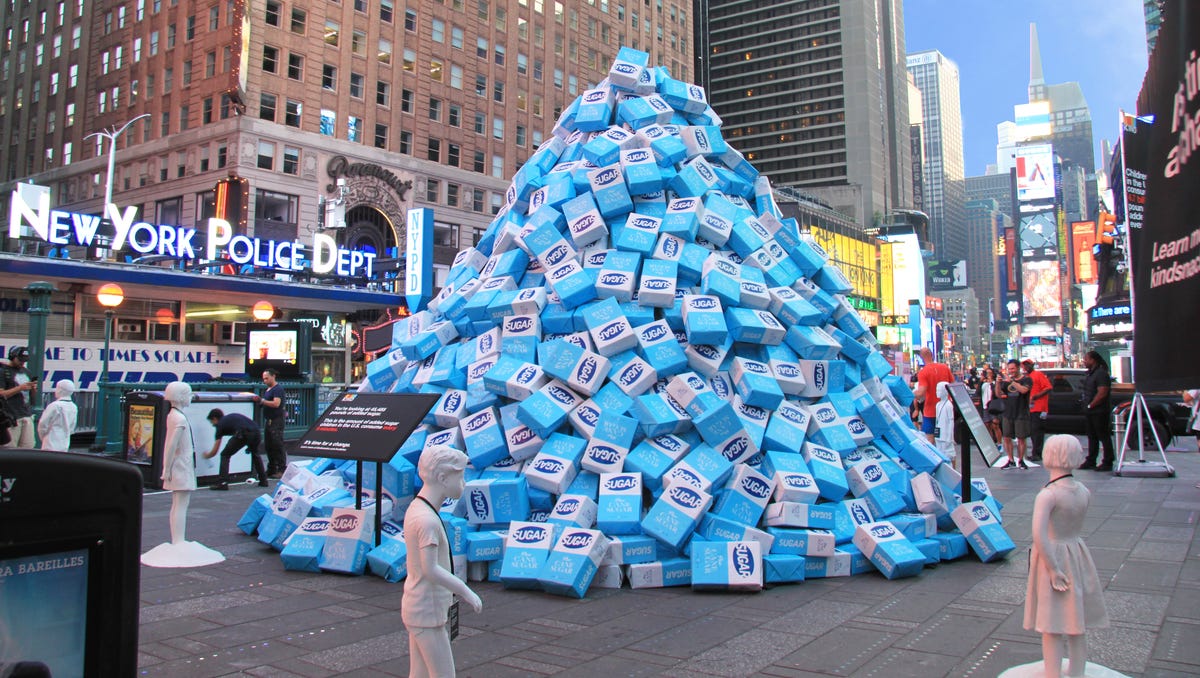 Times Square Sugar Dump Brought To You By Kind
