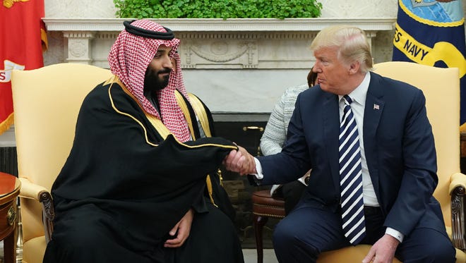 President Trump and Saudi Arabia Crown Prince Mohammed bin Salman.