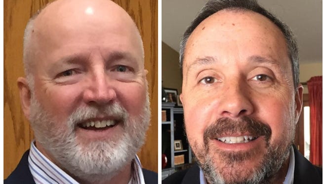 Councilors Rick Kiley and Greg Jamison went a month without shaving for the sake of cancer awareness.