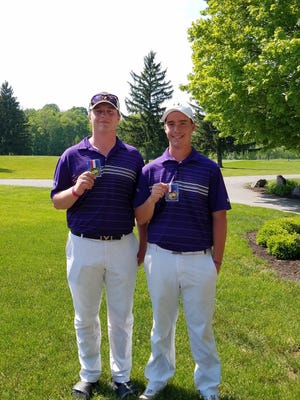 Jake Whittenburg, left, and Brody McCoy earned All-NCC honors.