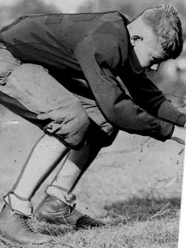 Nile Kinnick as a young football player.