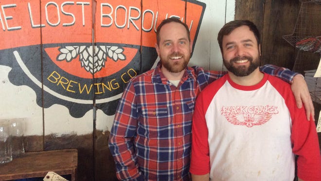 Dave Finger (left) and Dan Western are the brains behind Rochester's Lost Borough Brewing Co. The new Rochester brewery holds its grand opening this Saturday.