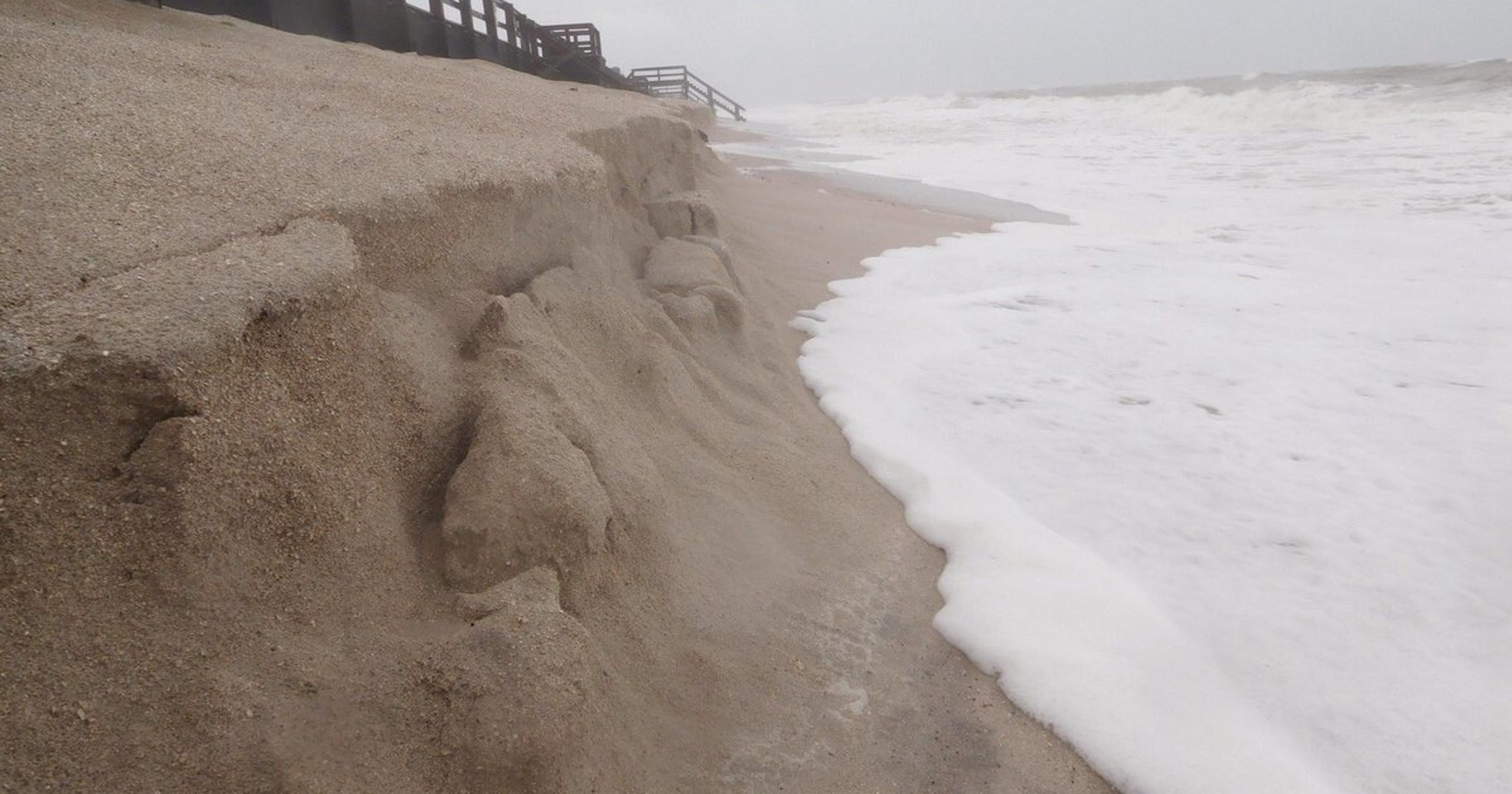 Recently restored Conn Beach experiencing erosion