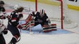 United States goalie Nicole Hensley makes a save against