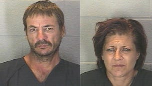 Jason Bader, left, and Rachelle Lawson, both charged with possession of methamphetamine. 