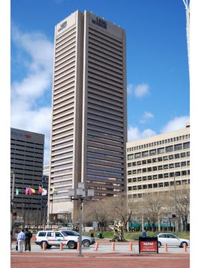 <strong>Maryland: Transamerica Tower<br />
&bull; City:&nbsp;</strong>Baltimore<br />
<strong>&bull; Height</strong>&nbsp;529 feet<br />
<strong>&bull; Floors:&nbsp;</strong>40<br />
<strong>&bull; Building type:&nbsp;</strong>Office<br />
<strong>&bull; Completed in:</strong>&nbsp;1973