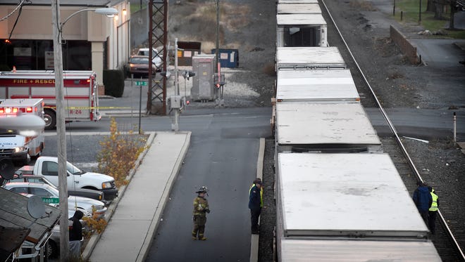 A pedestrian was struck by a train on the railroad tracks near Scull and North Gannon streets Monday afternoon.
The call came across EMA at 4:37 p.m. as a crash with injuries involving a pedestrian struck, but scanner chatter indicated that the train struck a person.
City police reported that the victim was a 51-year-old man who was attempting to cross the tracks in front of the approaching train. His name has not been released pending notification of his family, police said.