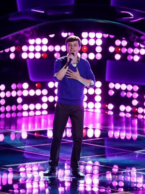 Grant Ganzer, a Johnston High School junior, performs his blind audition for NBC's "The Voice."