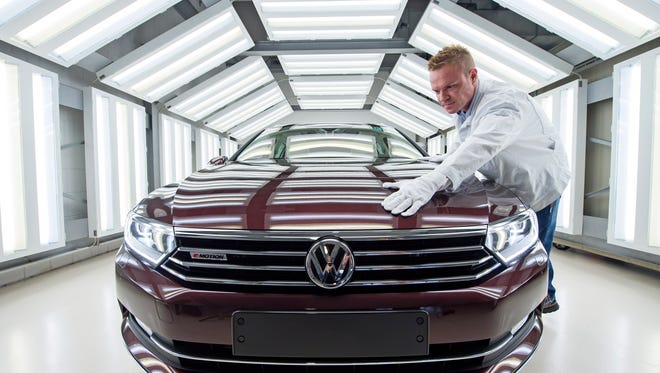 Volkswagen's share price swung wildly Wednesday, Sept. 23, 2015 amid a growing emissions testing scandal.