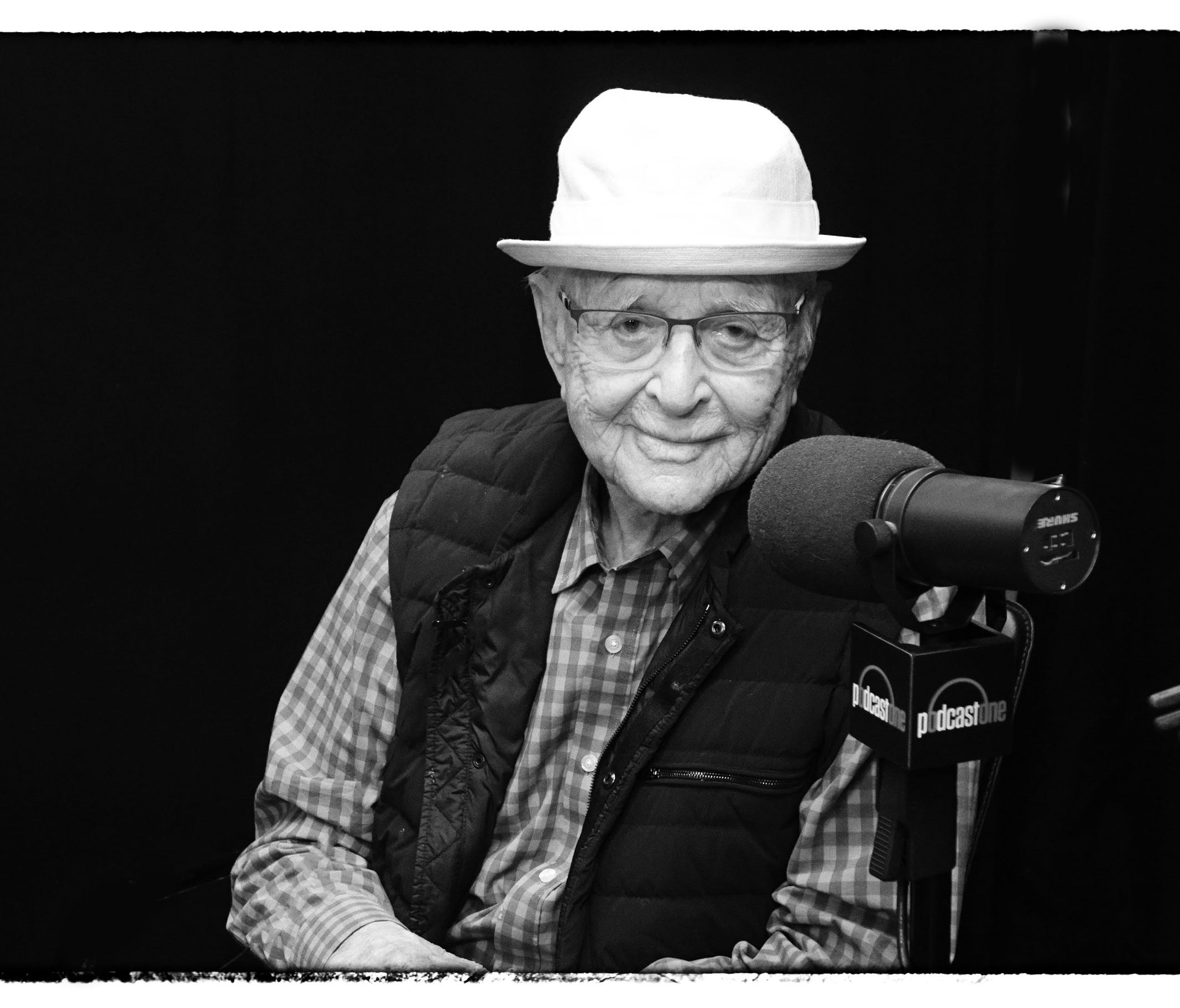 TV legend Norman Lear, photographed at Podcastone studios in Beverly Hills, CA.
