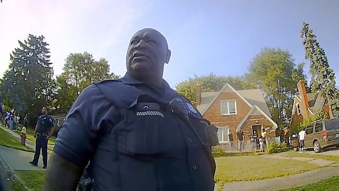 Detroit Police Officer Aubrey Wade was reassigned to non-patrol duty on Wednesday, April 11, 2018, after his supervisors reviewed video of him making insensitive remarks at the scene of a fatal ATV crash involving Damon Grimes.