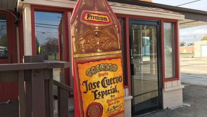 Mr. Taco in Hilbert has a large painting of a Jose Cuervo bottle by its front door.