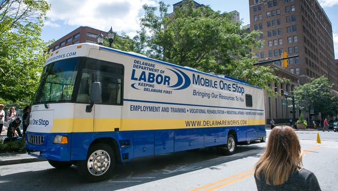 The Mobile One-Stop is equipped with computers and other resource tools.