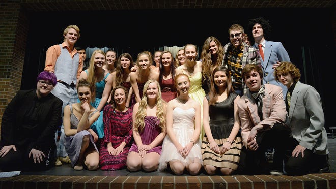 The cast of Williamston High School’s production of the musical “Back to the ’80s.”