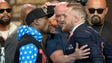 Floyd Mayweather and Conor McGregor meet face to face