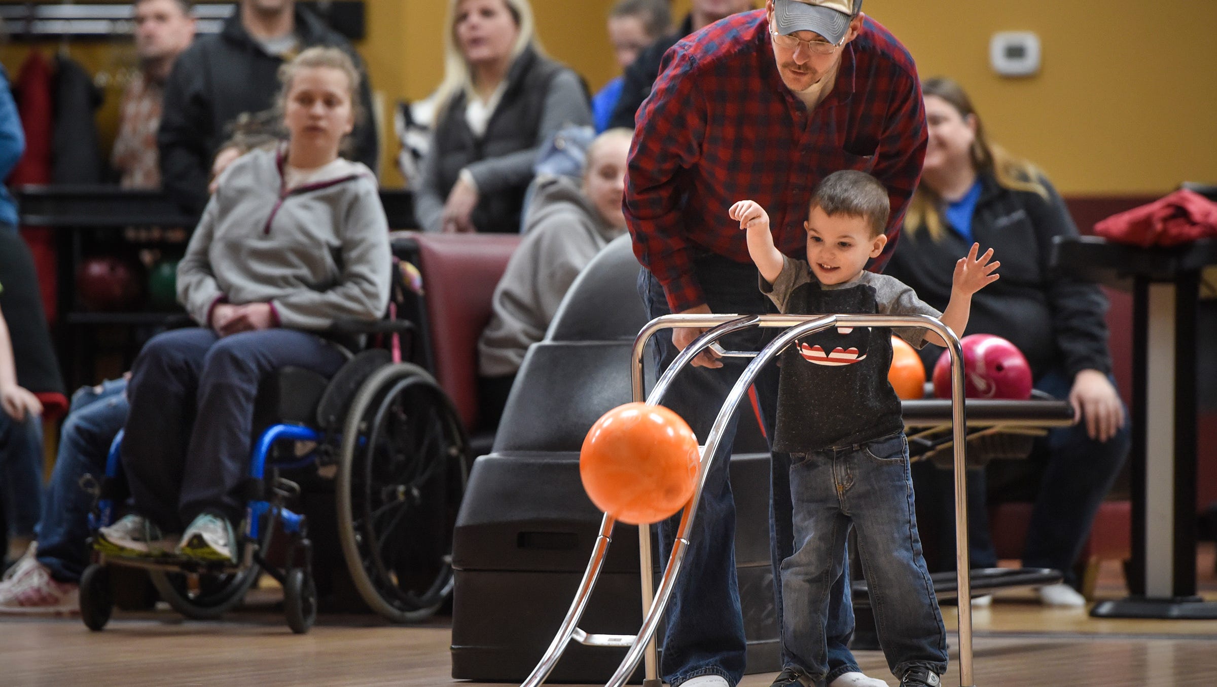 Go with the roll Bowling league let kids with disabilities be kids