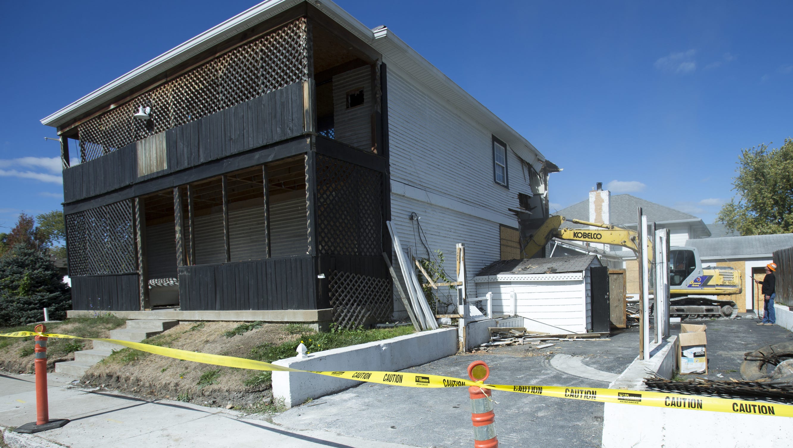 Demolition Of Outlaws Motorcycle Club Compound Begins
