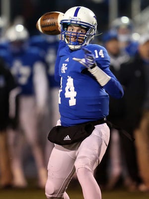 St. X quarterback Sean Clifford attempts a pass in his team's Ohio Division I playoff game against Colerain in November.
