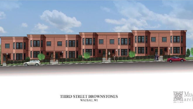 A rendering of town homes that could be build along Wausau's Short Street from Mudrovich Architects.