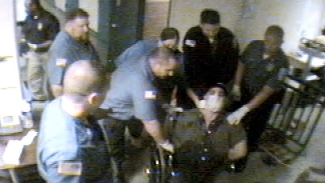 Bornstein was placed in a wheelchair during the altercation.