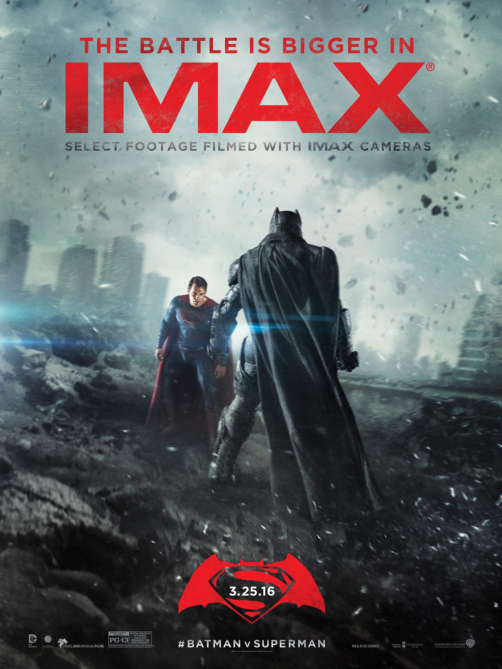 Super frenemies face off in exclusive 'Batman v Superman' IMAX poster