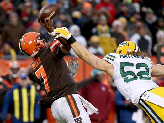 Green Bay Packers outside linebacker Clay Matthews