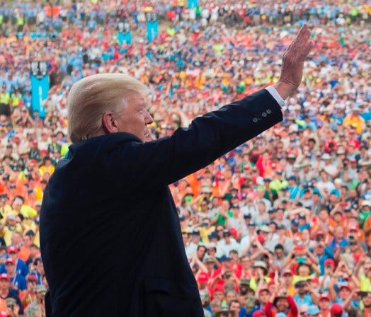 President Trump at the National Boy Scout Jamboree.