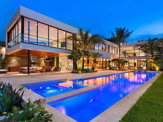 Florida: This six-bedroom house in Miami sleeps 12
