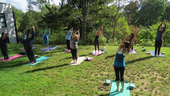 It’s a nature-infused yoga class, a one-of-a-kind program developed by New Jersey Audubon and taught by Kristin Mylecraine, Ph.D., a senior research scientist who happens to be a certified yoga instructor.