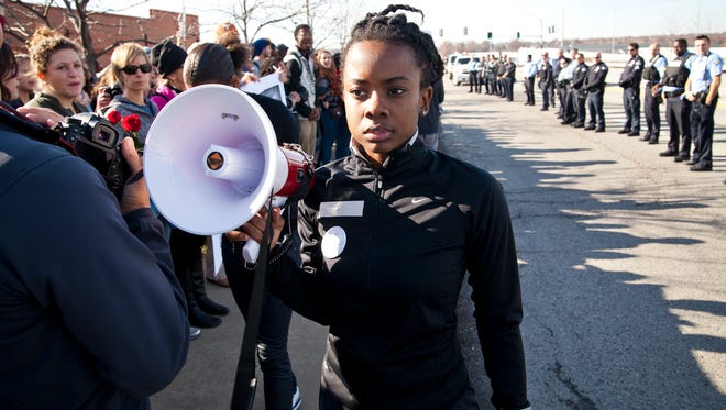 An activist in documentary 'Whose Streets?', which shows the peaceful efforts of the Black Lives Matter movement following the shooting death of Michael Brown.