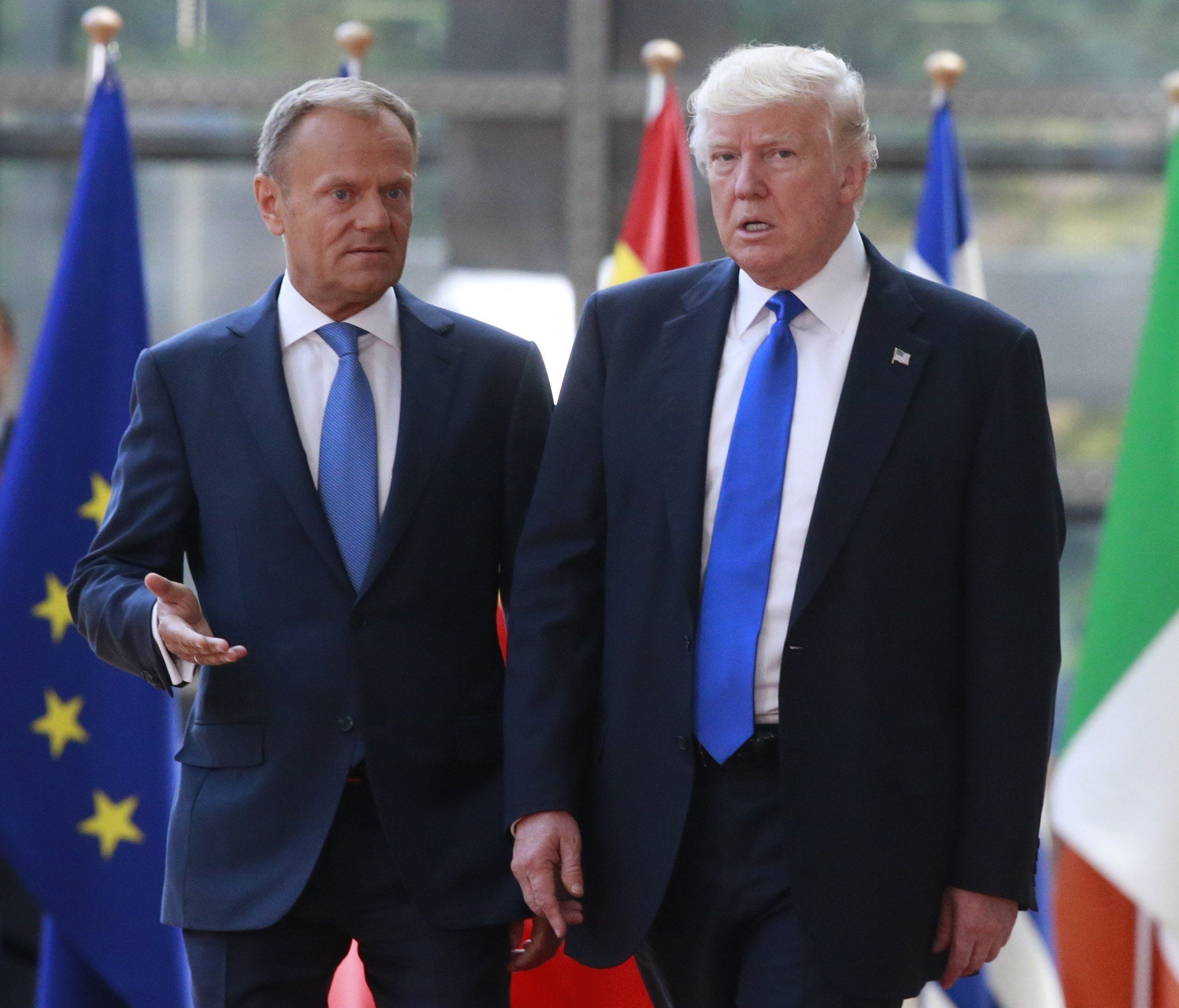 President Trump and European Council President Donald Tusk