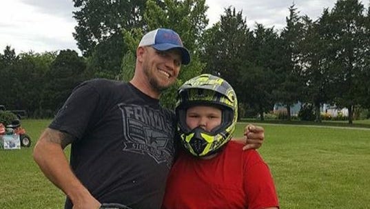 Shaun Holder with his son, Evan