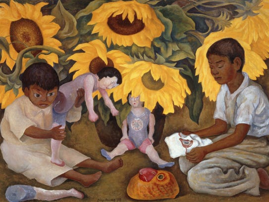 "Sunflowers" (1943), by Diego Rivera, is featured in