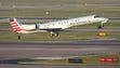 An American Eagle branded Embraer 145 jet takes off