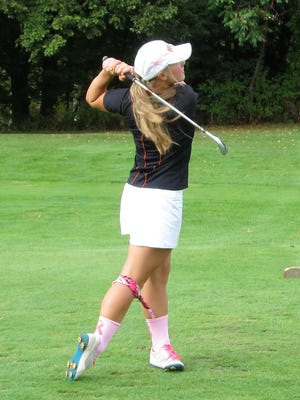 Brighton junior Annie Pietila shot 75 in the first round of the state golf tournament.