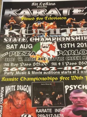 A promotional flyer for an event held Aug. 13 at The Pizza Parlor in Bedford Township.