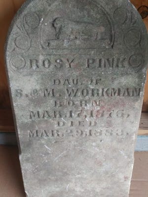 The tombstone of Rosy Pink Workman was found in Dayton, Kentucky. Police are asking for help reaching the family.