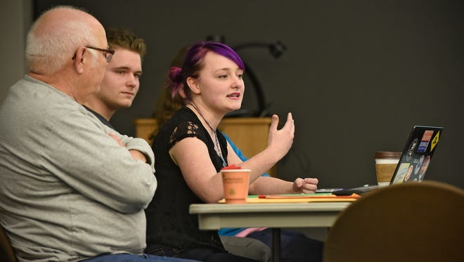 Britton Mikkelsen speaks during an St. Cloud State University College Democrats caucus planning meeting Thursday, Feb. 25, 2016, at Atwood Memorial Center.